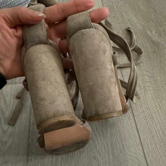 Steve Madden Christey Wrap Heels - Taupe - Picture 7 of 7